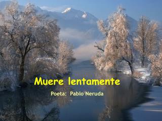 Muere lentamente Poeta: Pablo Neruda