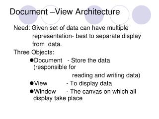 Document –View Architecture