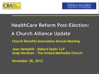 Church Benefits Association Annual Meeting Jean Hemphill – Ballard Spahr LLP