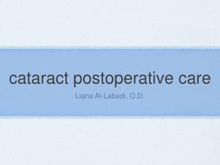 cataract postoperative care