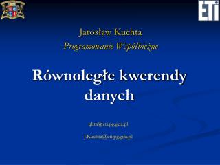 Równoległe kwerendy danych