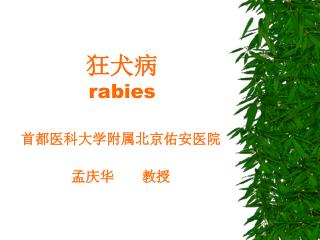 狂犬病 rabies