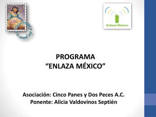 Asociación: Cinco Panes y Dos Peces A.C. Ponente: Alicia Valdovinos Septién