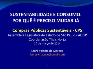 SUSTENTABILIDADE E CONSUMO: POR QUÊ É PRECISO MUDAR JÁ