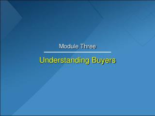 Understanding Buyers