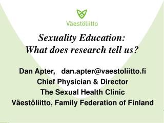 Sexuality Education: What does research tell us?