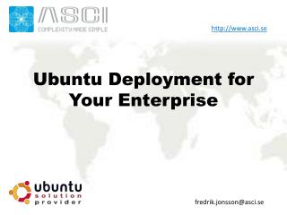 Ubuntu Deployment for Your Enterprise