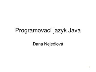 Programovací jazyk Java