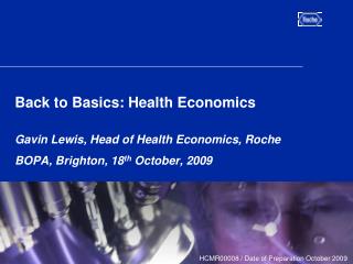 Back to Basics: Health Economics