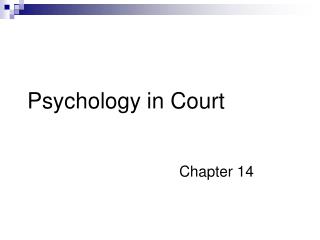 Psychology in Court