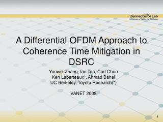 A Differential OFDM Approach to Coherence Time Mitigation in DSRC