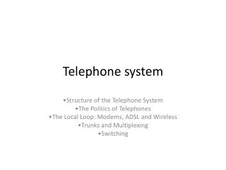 Telephone system