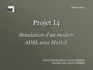 Projet I4 Simulation d’un modem ADSL sous Matlab