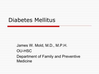 Diabetes Mellitus