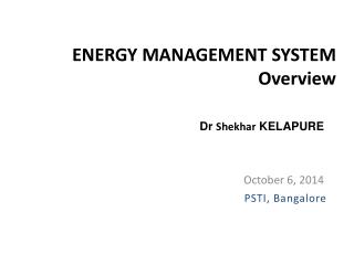 ENERGY MANAGEMENT SYSTEM Overview