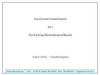 Gas Fraction Control System for a Gas Evolving Electrochemical Reactor