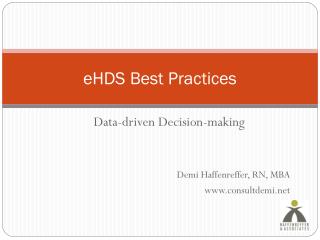 eHDS Best Practices
