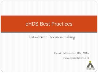 eHDS Best Practices