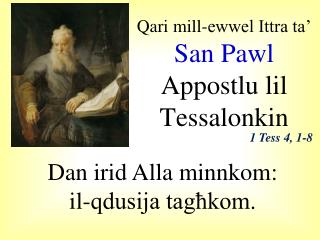 Qari mill-ewwel Ittra ta’ San Pawl Appostlu lil Tessalonkin