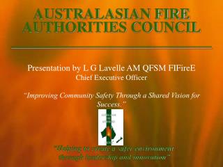 AUSTRALASIAN FIRE AUTHORITIES COUNCIL ___________________________