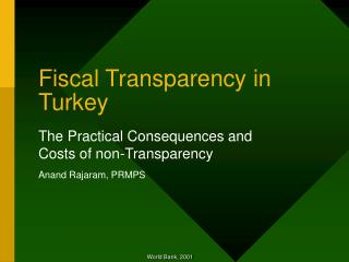 Fiscal Transparency in Turkey