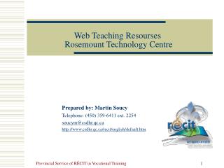 Web Teaching Resourses Rosemount Technology Centre
