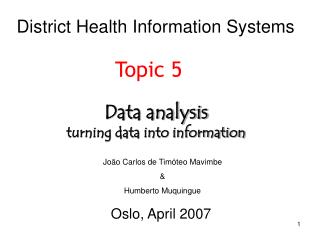 District Health Information Systems