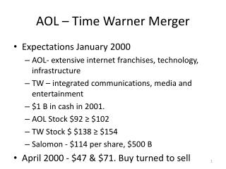 AOL – Time Warner Merger