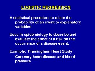 LOGISTIC REGRESSION