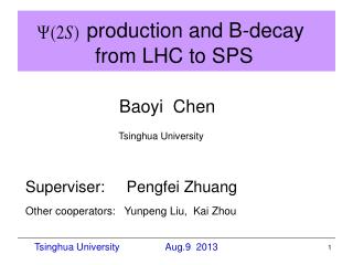 production and B-decay from LHC to SPS