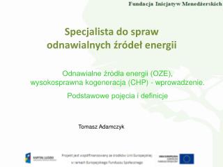 Specjalista do spraw odnawialnych źródeł energii