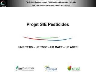 Projet SIE Pesticides