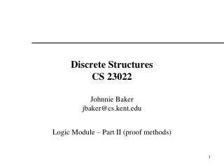 Discrete Structures CS 23022