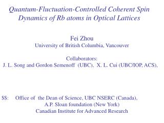 Quantum-Fluctuation-Controlled Coherent Spin Dynamics of Rb atoms in Optical Lattices