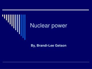 Nuclear power