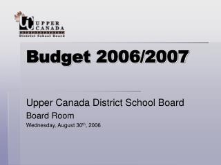 Budget 2006/2007