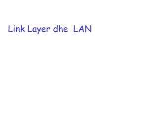 Link Layer dhe LAN