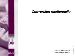 Conversion relationnelle