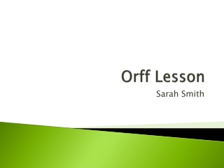 Orff Lesson