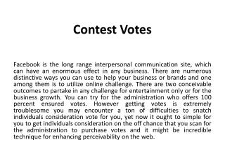 Contest Votes