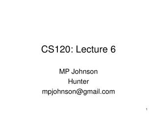 CS120: Lecture 6