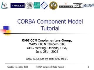 CORBA Component Model Tutorial