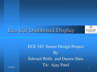 Eco Car Dashboard Display