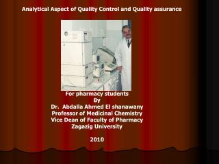 Analytical Aspect of Quality Control and Quality assurance