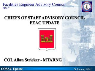 CHIEFS OF STAFF ADVISORY COUNCIL FEAC UPDATE