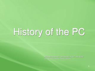 History of the PC