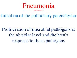 Pneumonia H2012 -Chapter 257