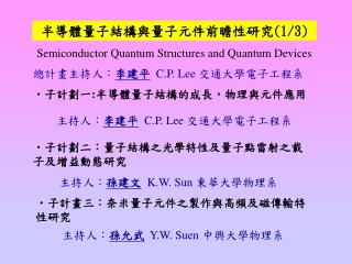 Semiconductor Quantum Structures and Quantum Devices