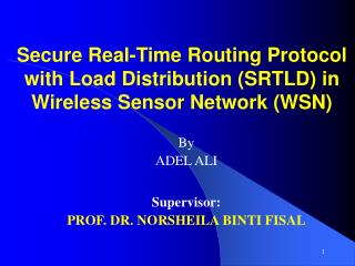 Secure Real-Time Routing Protocol with Load Distribution (SRTLD) in Wireless Sensor Network (WSN)