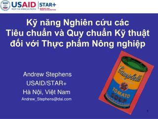 Kỹ năng Nghiên cứu các Tiêu chuẩn và Quy chuẩn Kỹ thuật đối với Thực phẩm Nông nghiệp